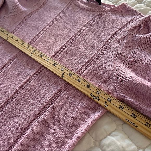 M&S | Size 14 XL Cool Pink Sweater | Textured Knit | Puff Sleeve | Soft - Picture 15 of 15